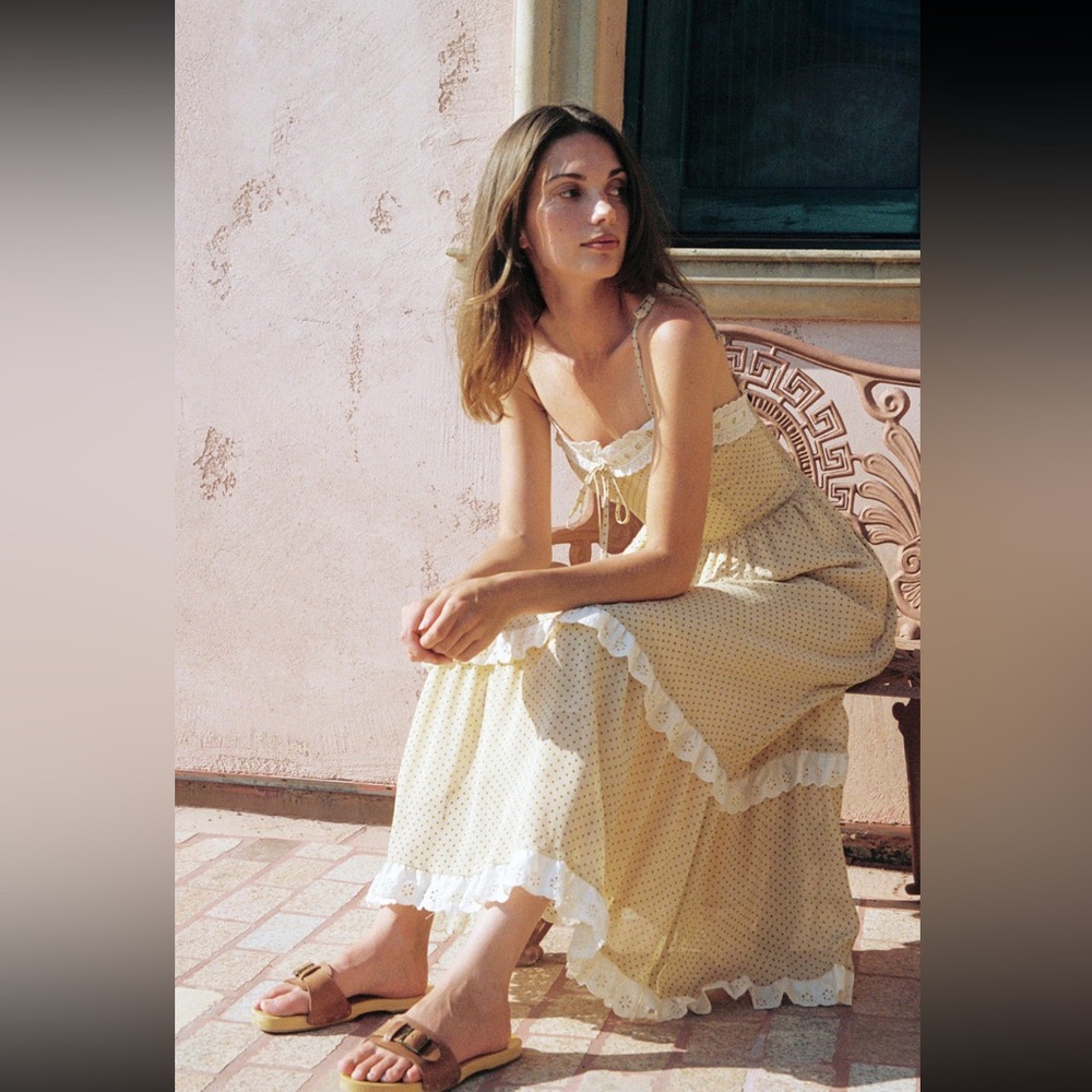 NWT Christy dawn Emma dress in sandstone dot - Picture 3 of 14